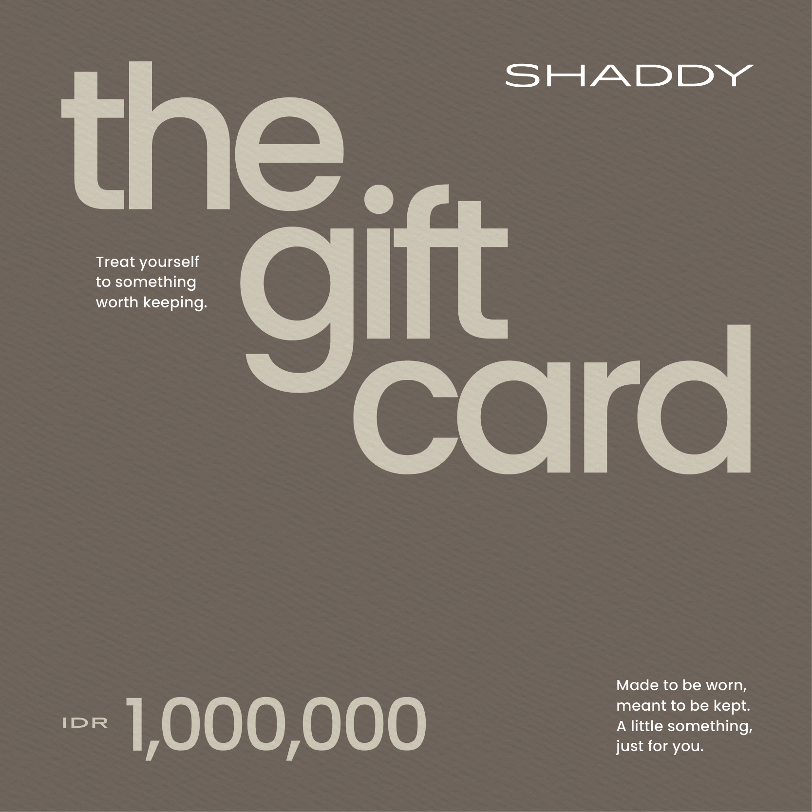 SHADDY GIFT VOUCHER
